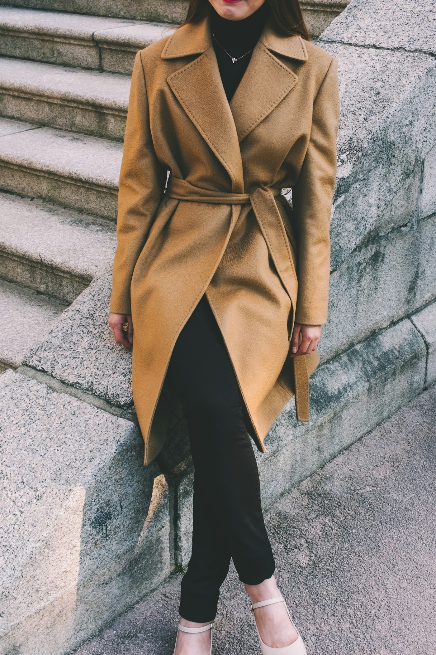 Camel wool coat